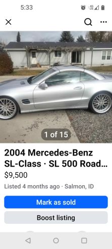 Mercedes 500 SL 2004